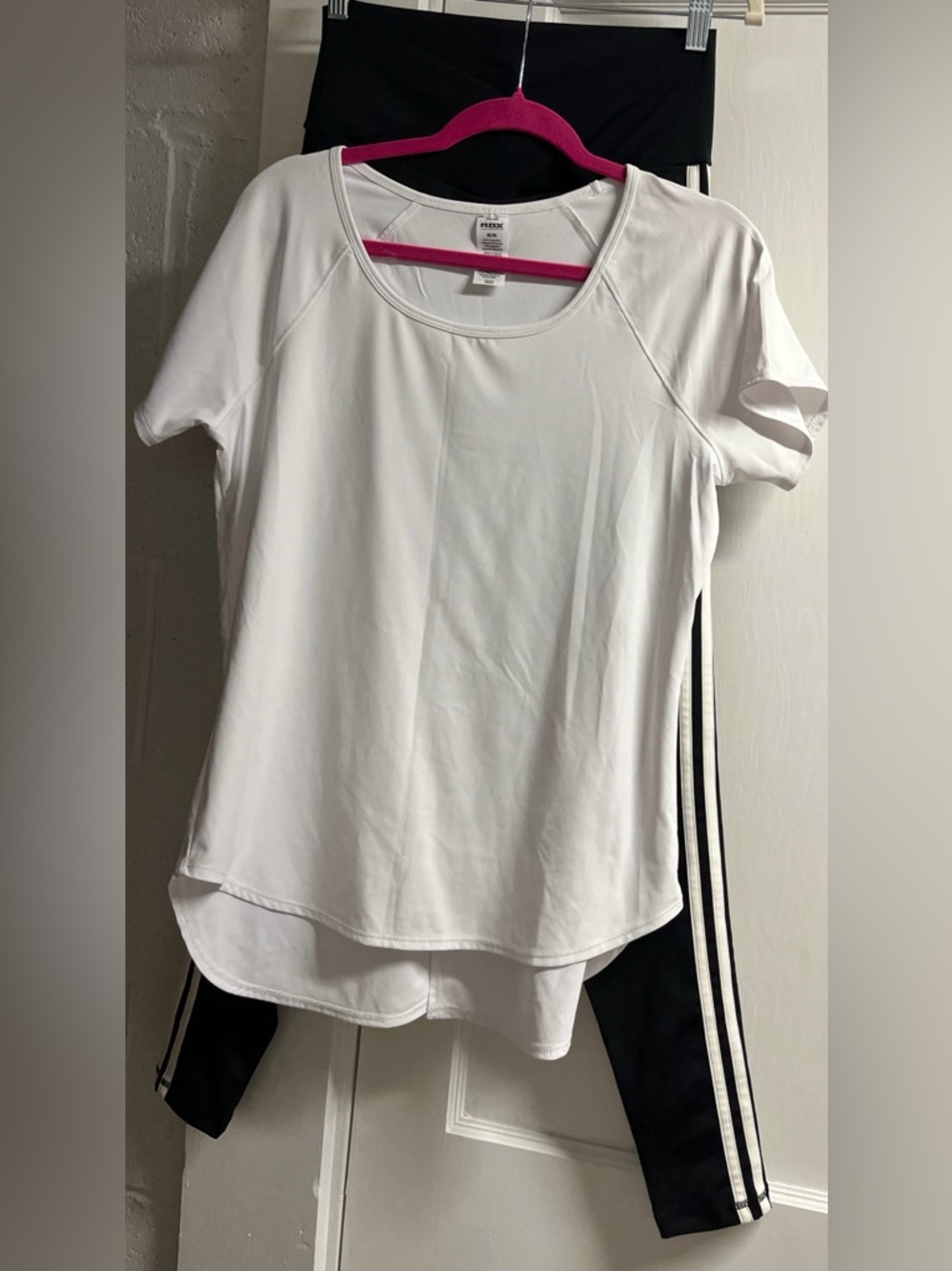 2 pc adidas leggings sz L/top M